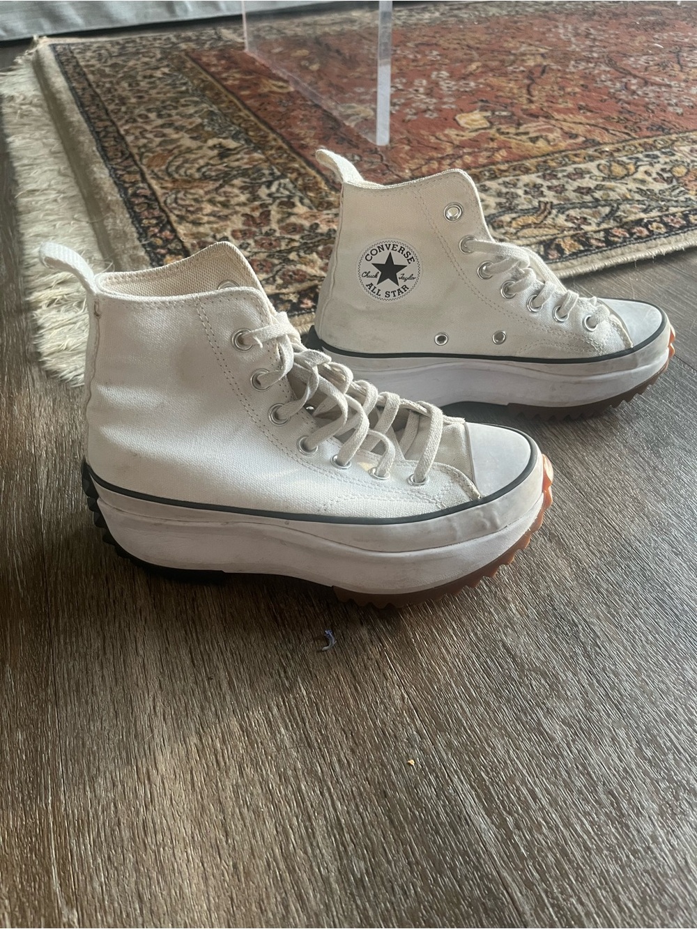 Converse White High-Top Platform Sneakers